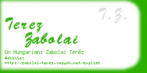 terez zabolai business card